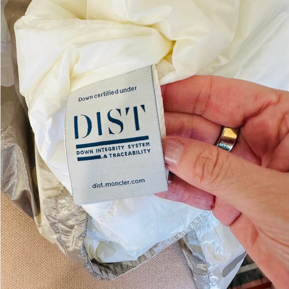 Moncler Sand Cream Beige Menchib Metallic Camo Hooded Jacket Retail $1695 2 - Picture 10 of 15